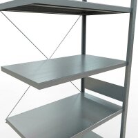 SCHULTE Anbau-Schwerlastregal MULTIplus 250 12967 silber 100,0 x 60,0 x 300,0 cm