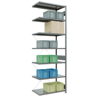 SCHULTE Anbau-Schwerlastregal MULTIplus 250 12967 silber 100,0 x 60,0 x 300,0 cm