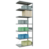 SCHULTE Anbau-Schwerlastregal MULTIplus 250 12967 silber 100,0 x 60,0 x 300,0 cm