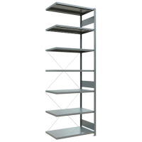 SCHULTE Anbau-Schwerlastregal MULTIplus 250 12967 silber 100,0 x 60,0 x 300,0 cm