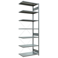 SCHULTE Anbau-Schwerlastregal MULTIplus 250 12967 silber 100,0 x 60,0 x 300,0 cm