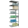 SCHULTE Anbau-Schwerlastregal MULTIplus 250 12967 silber 100,0 x 60,0 x 300,0 cm