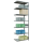 SCHULTE Anbau-Schwerlastregal MULTIplus 250 12967 silber 100,0 x 60,0 x 300,0 cm