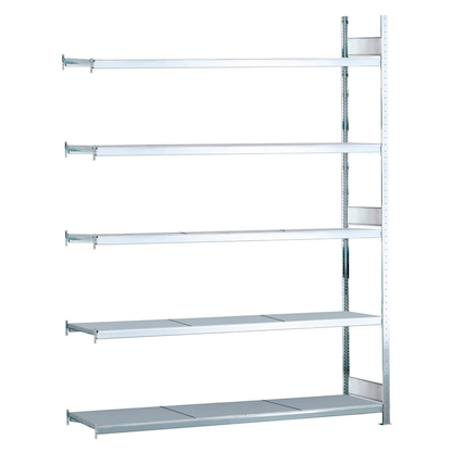 SCHULTE Anbau-Schwerlast-Weitspannregal WS 2000 15735 silber 225,0 x 60,0 x 300,0 cm