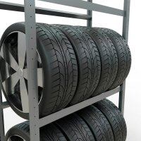 SCHULTE Reifenregal 13900 silber 100,0 x 40,0 x 200,0 cm