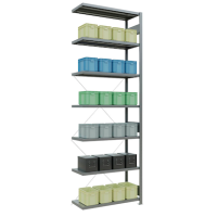 SCHULTE Anbau-Schwerlastregal MULTIplus 250 12947 silber 100,0 x 40,0 x 300,0 cm