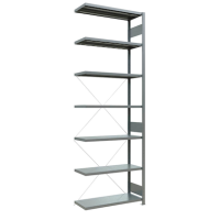 SCHULTE Anbau-Schwerlastregal MULTIplus 250 12947 silber 100,0 x 40,0 x 300,0 cm