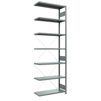 SCHULTE Anbau-Schwerlastregal MULTIplus 250 12947 silber 100,0 x 40,0 x 300,0 cm