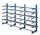 SCHULTE Kragarmregal K1000 14486 enzianblau 375,0 x 50,0 x 200,0 cm