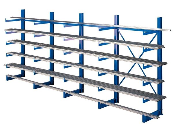 SCHULTE Kragarmregal K1000 14487 enzianblau 500,0 x 50,0 x 200,0 cm