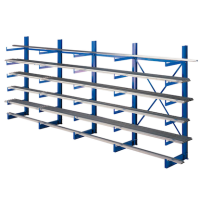 SCHULTE Kragarmregal K1000 14487 enzianblau 500,0 x 50,0 x 200,0 cm