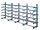SCHULTE Kragarmregal K1000 14487 enzianblau 500,0 x 50,0 x 200,0 cm