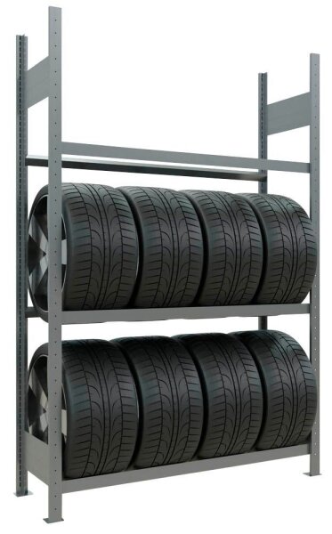 SCHULTE Reifenregal 13906 silber 130,0 x 40,0 x 200,0 cm