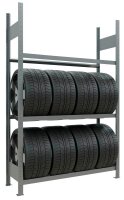 SCHULTE Reifenregal 13906 silber 130,0 x 40,0 x 200,0 cm