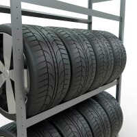 SCHULTE Reifenregal 13906 silber 130,0 x 40,0 x 200,0 cm