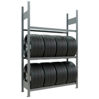 SCHULTE Reifenregal 13906 silber 130,0 x 40,0 x 200,0 cm
