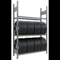 SCHULTE Reifenregal 13906 silber 130,0 x 40,0 x 200,0 cm