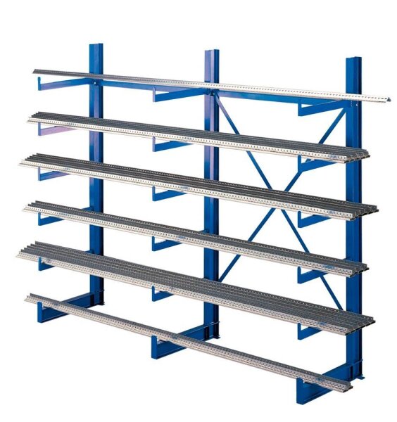 SCHULTE Kragarmregal K1000 14485 enzianblau 250,0 x 50,0 x 200,0 cm