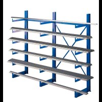 SCHULTE Kragarmregal K1000 14485 enzianblau 250,0 x 50,0 x 200,0 cm