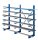 SCHULTE Kragarmregal K1000 14485 enzianblau 250,0 x 50,0 x 200,0 cm