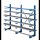 SCHULTE Kragarmregal K1000 14485 enzianblau 250,0 x 50,0 x 200,0 cm