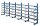 SCHULTE Kragarmregal K1000 14488 enzianblau 625,0 x 50,0 x 200,0 cm