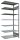 SCHULTE Anbau-Schwerlastregal MULTIplus 150 17752 silber 100,0 x 60,0 x 230,0 cm
