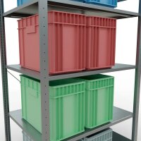 SCHULTE Schwerlastregal MULTIplus 150 12580 silber 100,0 x 80,0 x 200,0 cm