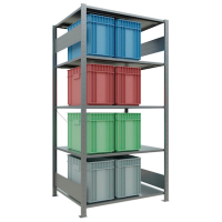 SCHULTE Schwerlastregal MULTIplus 150 12580 silber 100,0 x 80,0 x 200,0 cm