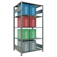 SCHULTE Schwerlastregal MULTIplus 150 12580 silber 100,0 x 80,0 x 200,0 cm