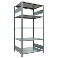 SCHULTE Schwerlastregal MULTIplus 150 12580 silber 100,0 x 80,0 x 200,0 cm