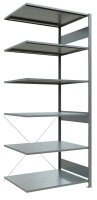 SCHULTE Anbau-Schwerlastregal MULTIplus 150 12586 silber 100,0 x 80,0 x 250,0 cm