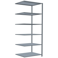 SCHULTE Anbau-Schwerlastregal MULTIplus 150 12586 silber 100,0 x 80,0 x 250,0 cm