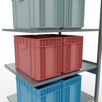 SCHULTE Anbau-Schwerlastregal MULTIplus 150 12586 silber 100,0 x 80,0 x 250,0 cm