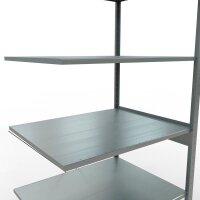 SCHULTE Anbau-Schwerlastregal MULTIplus 150 12586 silber 100,0 x 80,0 x 250,0 cm