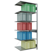 SCHULTE Anbau-Schwerlastregal MULTIplus 150 12586 silber 100,0 x 80,0 x 250,0 cm