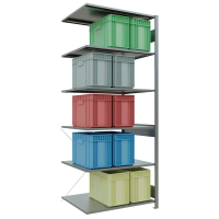 SCHULTE Anbau-Schwerlastregal MULTIplus 150 12586 silber 100,0 x 80,0 x 250,0 cm