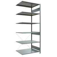 SCHULTE Anbau-Schwerlastregal MULTIplus 150 12586 silber 100,0 x 80,0 x 250,0 cm