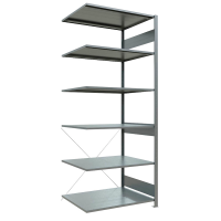 SCHULTE Anbau-Schwerlastregal MULTIplus 150 12586 silber 100,0 x 80,0 x 250,0 cm