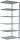 SCHULTE Anbau-Schwerlastregal MULTIplus 150 12586 silber 100,0 x 80,0 x 250,0 cm