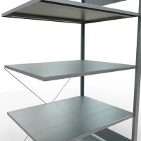 SCHULTE Anbau-Schwerlastregal MULTIplus 150 12585 silber 100,0 x 80,0 x 200,0 cm