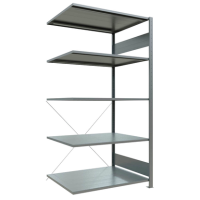 SCHULTE Anbau-Schwerlastregal MULTIplus 150 12585 silber 100,0 x 80,0 x 200,0 cm