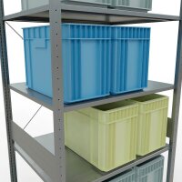 SCHULTE Schwerlastregal MULTIplus 150 12582 silber 100,0 x 80,0 x 300,0 cm