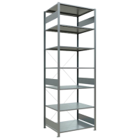 SCHULTE Schwerlastregal MULTIplus 150 12582 silber 100,0 x 80,0 x 300,0 cm