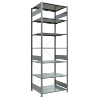 SCHULTE Schwerlastregal MULTIplus 150 12582 silber 100,0 x 80,0 x 300,0 cm