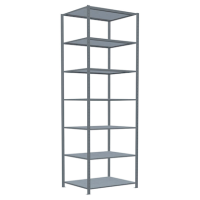 SCHULTE Schwerlastregal MULTIplus 150 12582 silber 100,0 x 80,0 x 300,0 cm