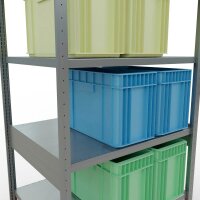 SCHULTE Schwerlastregal MULTIplus 250 12981 silber 100,0 x 80,0 x 250,0 cm