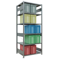 SCHULTE Schwerlastregal MULTIplus 250 12981 silber 100,0 x 80,0 x 250,0 cm