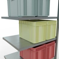 SCHULTE Anbau-Schwerlastregal MULTIplus 250 12986 silber 100,0 x 80,0 x 250,0 cm