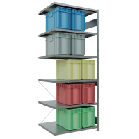 SCHULTE Anbau-Schwerlastregal MULTIplus 250 12986 silber 100,0 x 80,0 x 250,0 cm